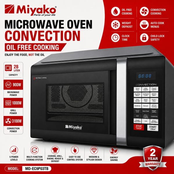 Miyako Microwav oven MD-EC9P03TB 28 Liter