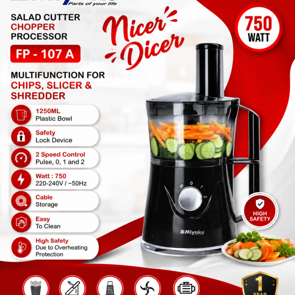 ✅ Miyako FP-107A Food Processor